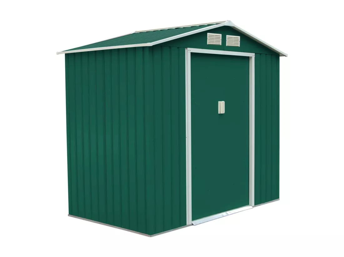 Abri de Jardin en Métal Cabane/Remise de Jardin Stockage Rangement de Vélo Outils 213 x 130 x 173 cm vert
