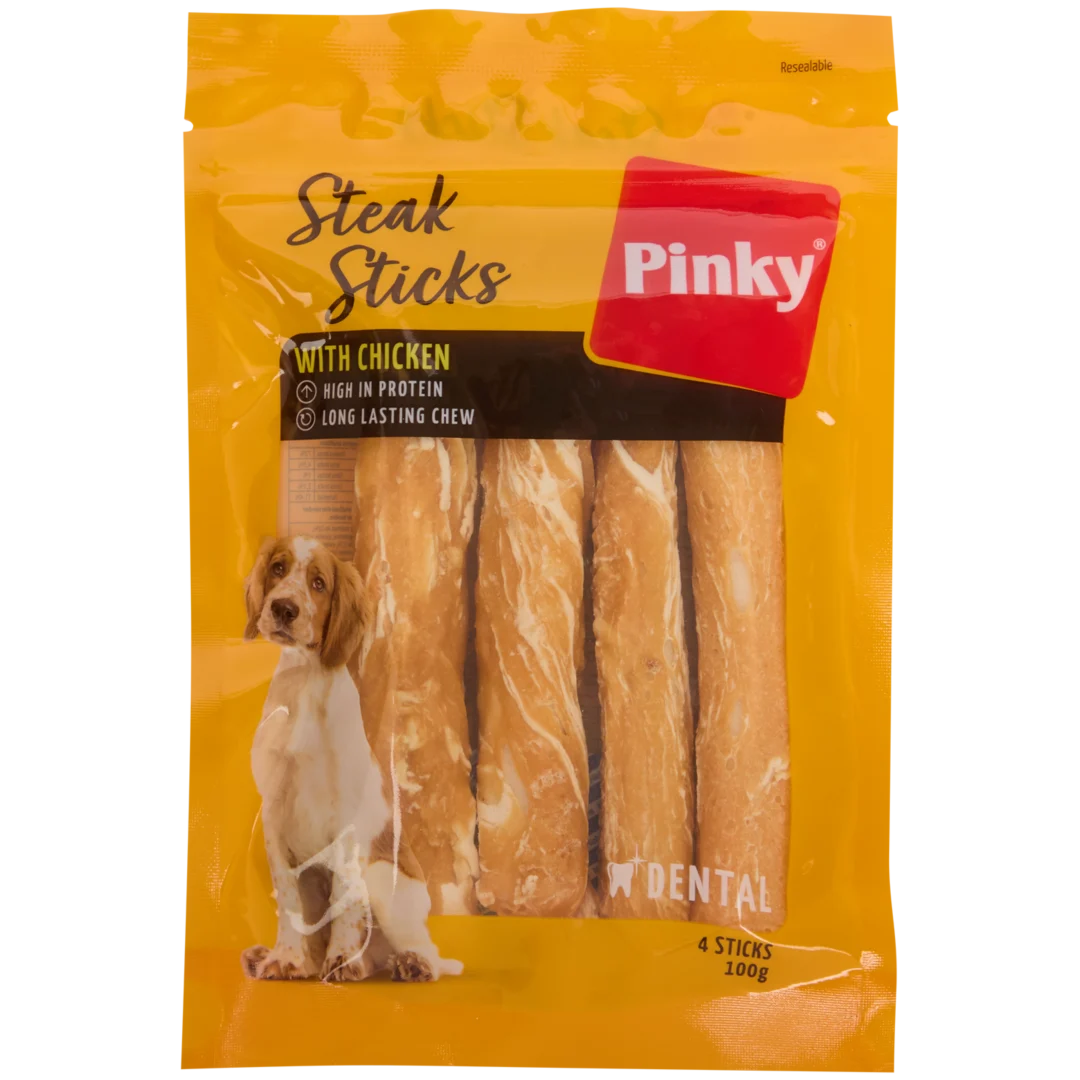 Pinky Steak Sticks hondensnacks 4 stuks | diverse varianten