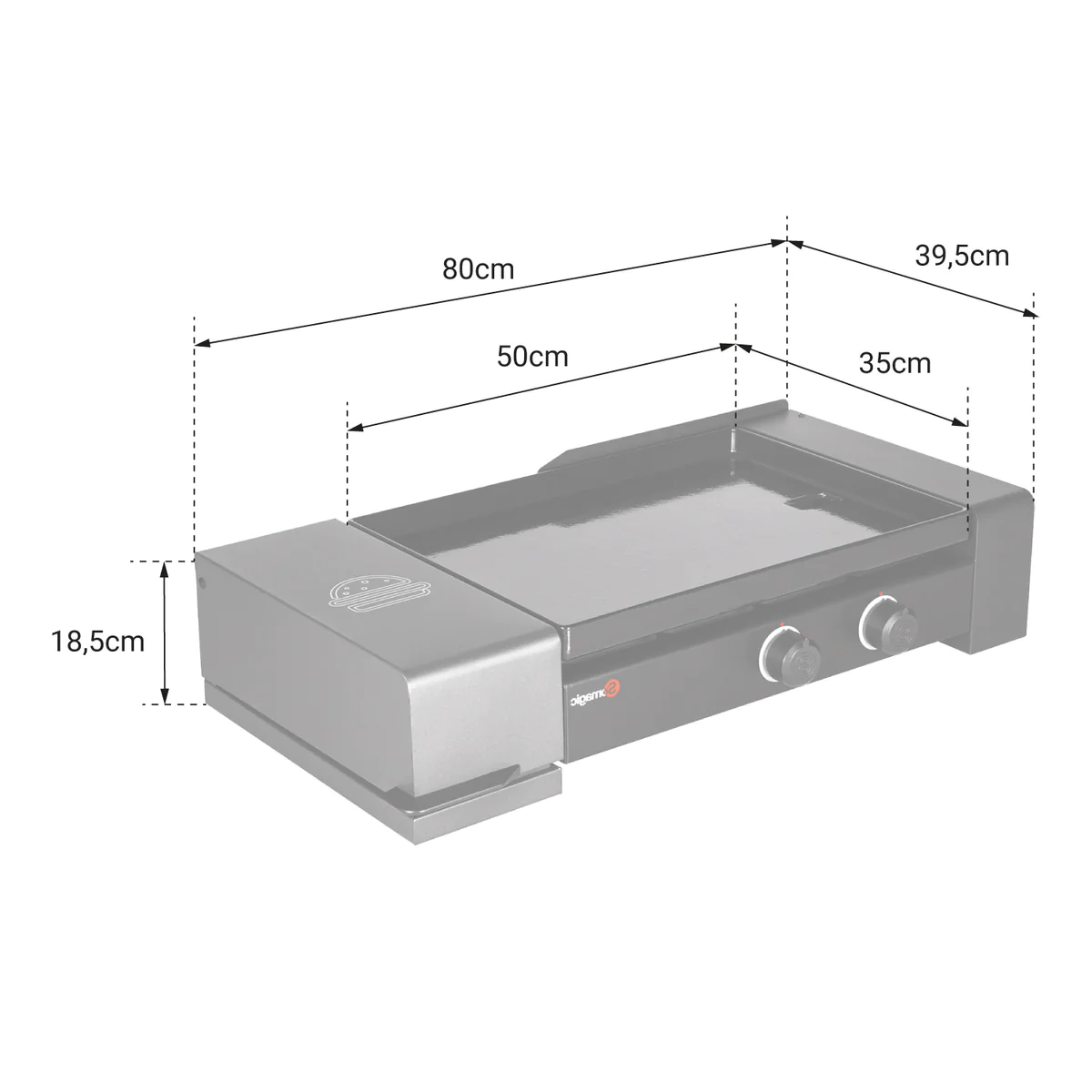 Plancha au gaz spécial burger - 5,6kW Somagic