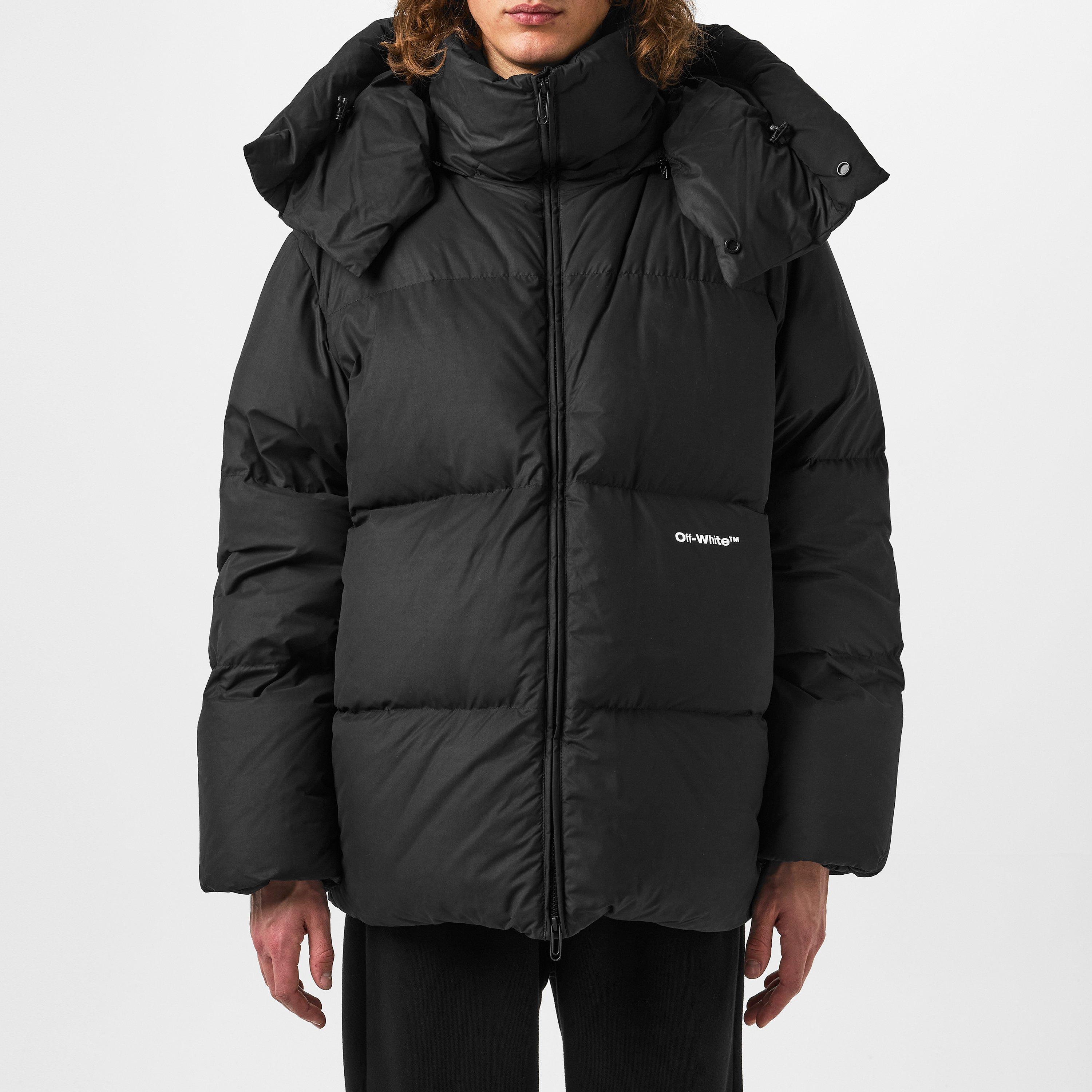 Off White Hooded Down Puffer Jacket