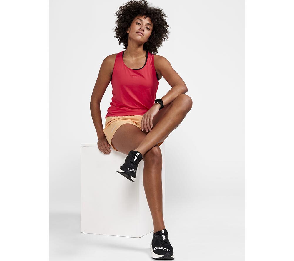 Craft ADV Essence Hardloopshirt Zonder Mouwen Donkerroze Dames