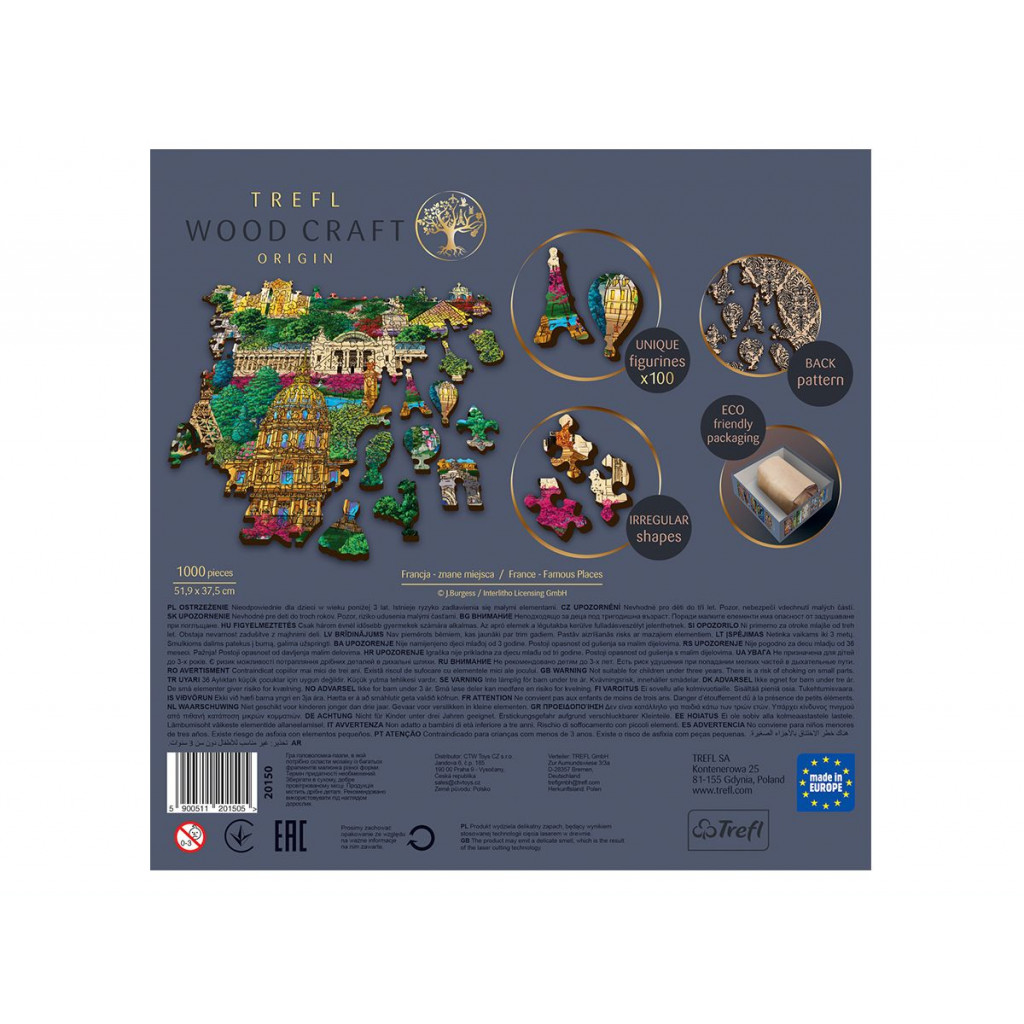 Puzzle en bois - France - 1000 pièces