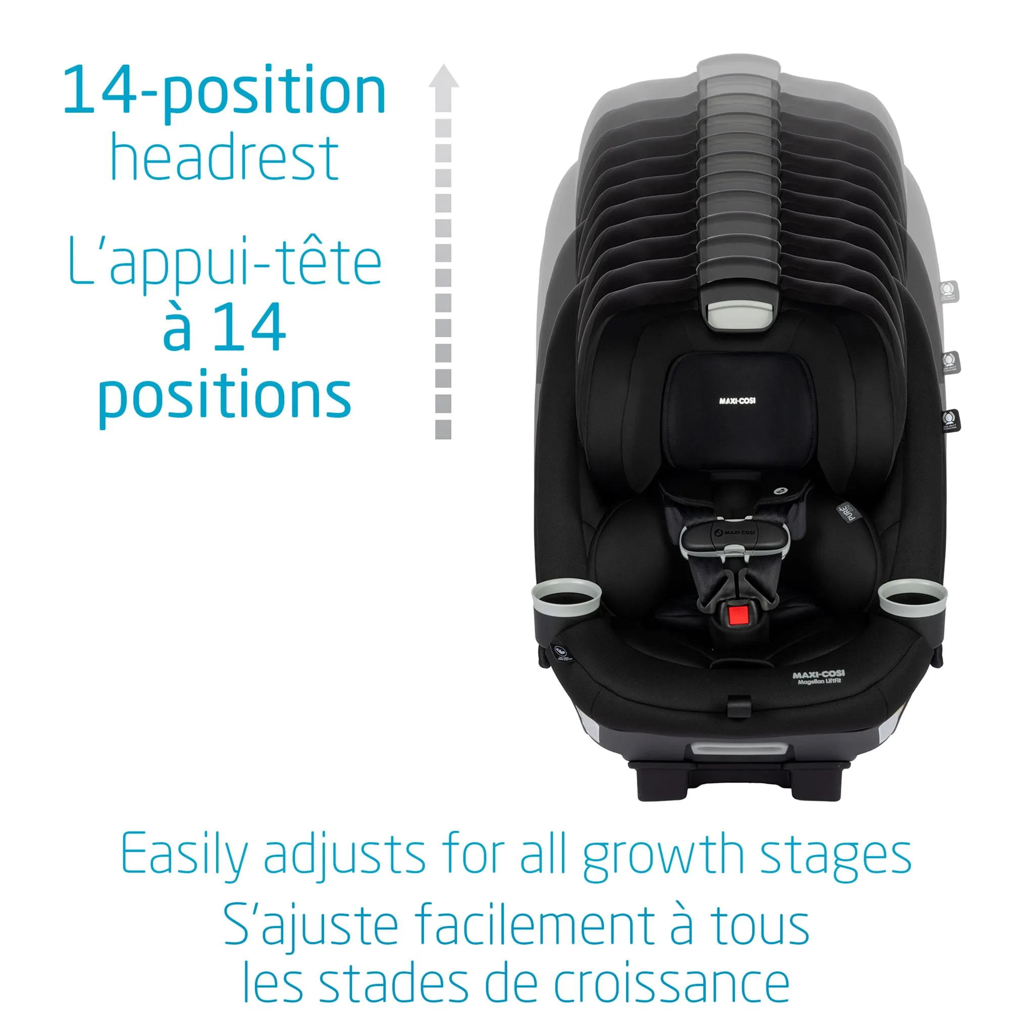 Maxi-cosi Siège d'Auto 5-en-1 Magellan Lift Fit - Noir Essentiel