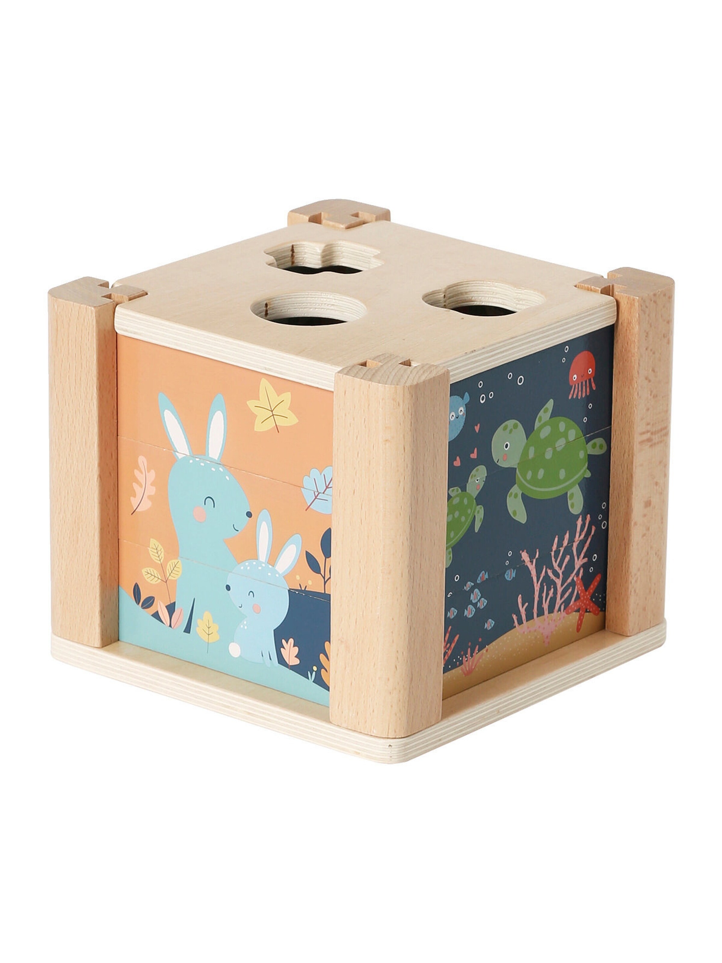 Vertbaudet Baby Activity-Würfel Holz FSC® grün
