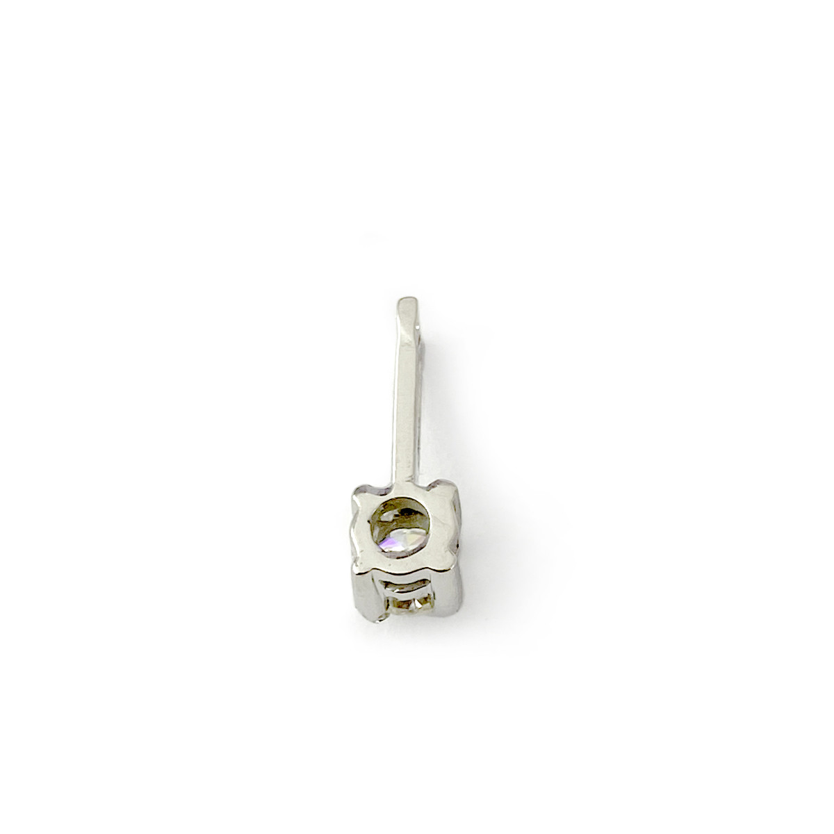 Pendentif d'occasion or 750 blanc diamant 0.20 carat