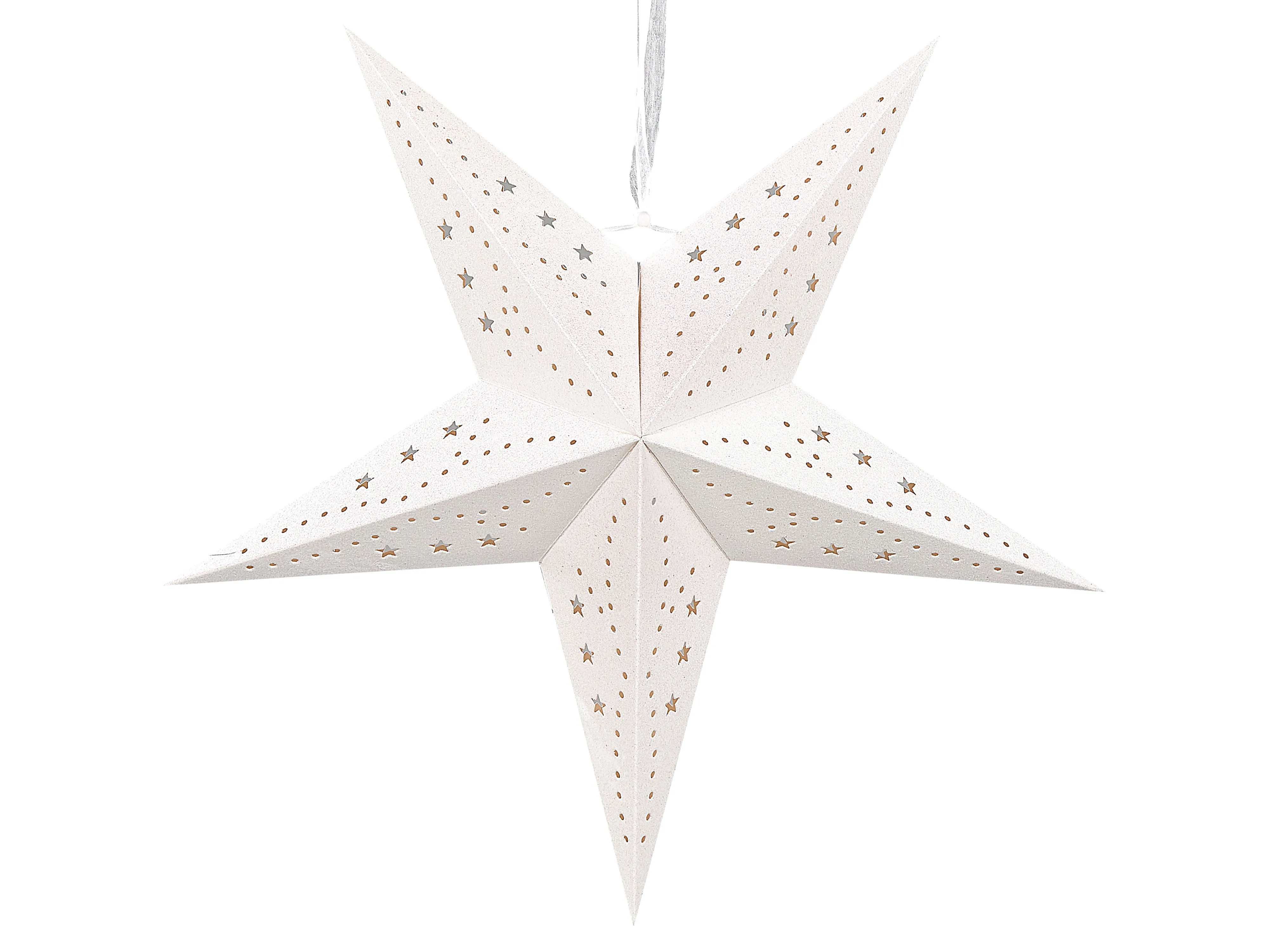 Set van 2 hangende decoraties LED MOTTI Ster 45 cm Wit