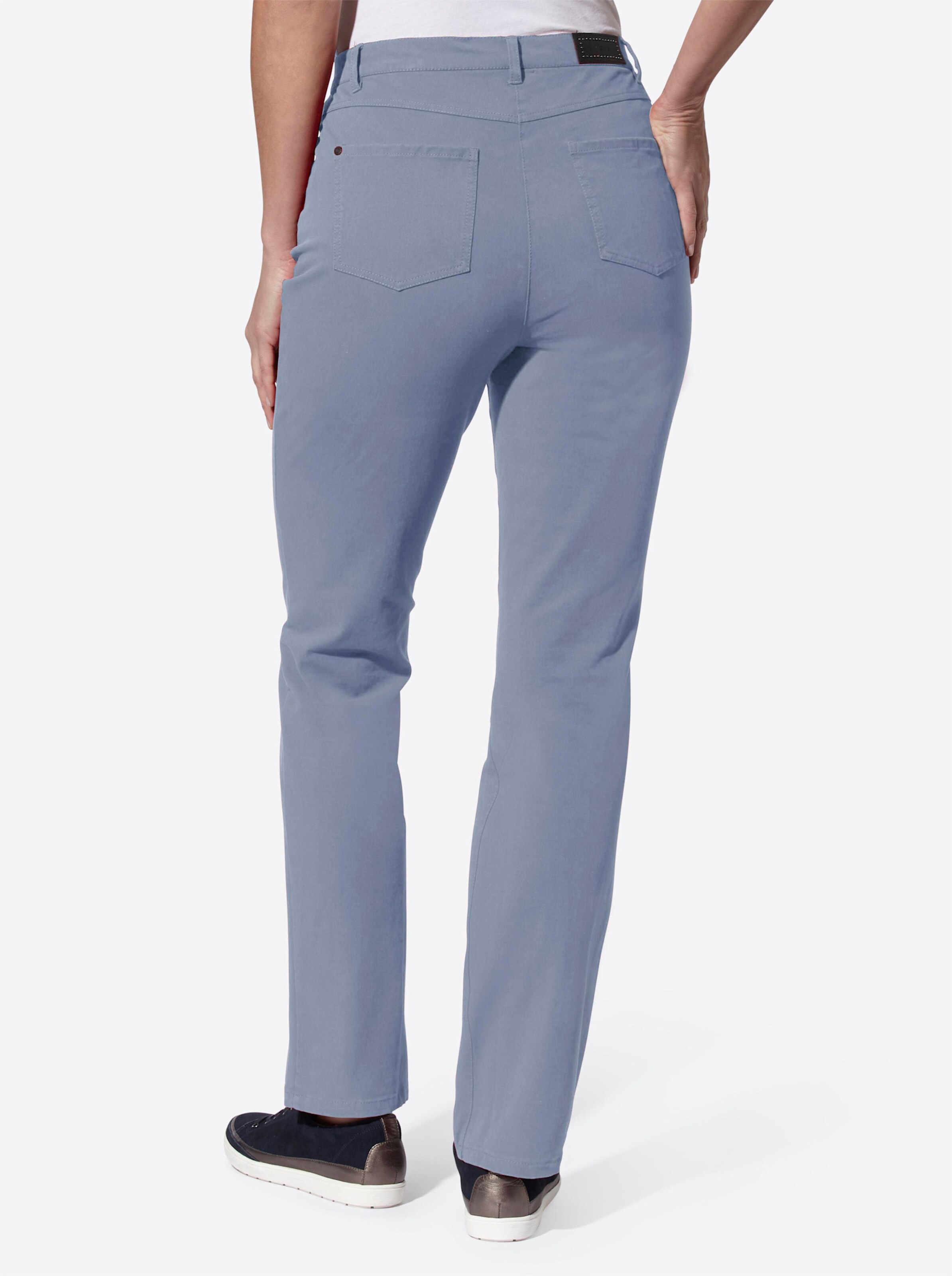 Cosma Twill-Hose in taubenblau