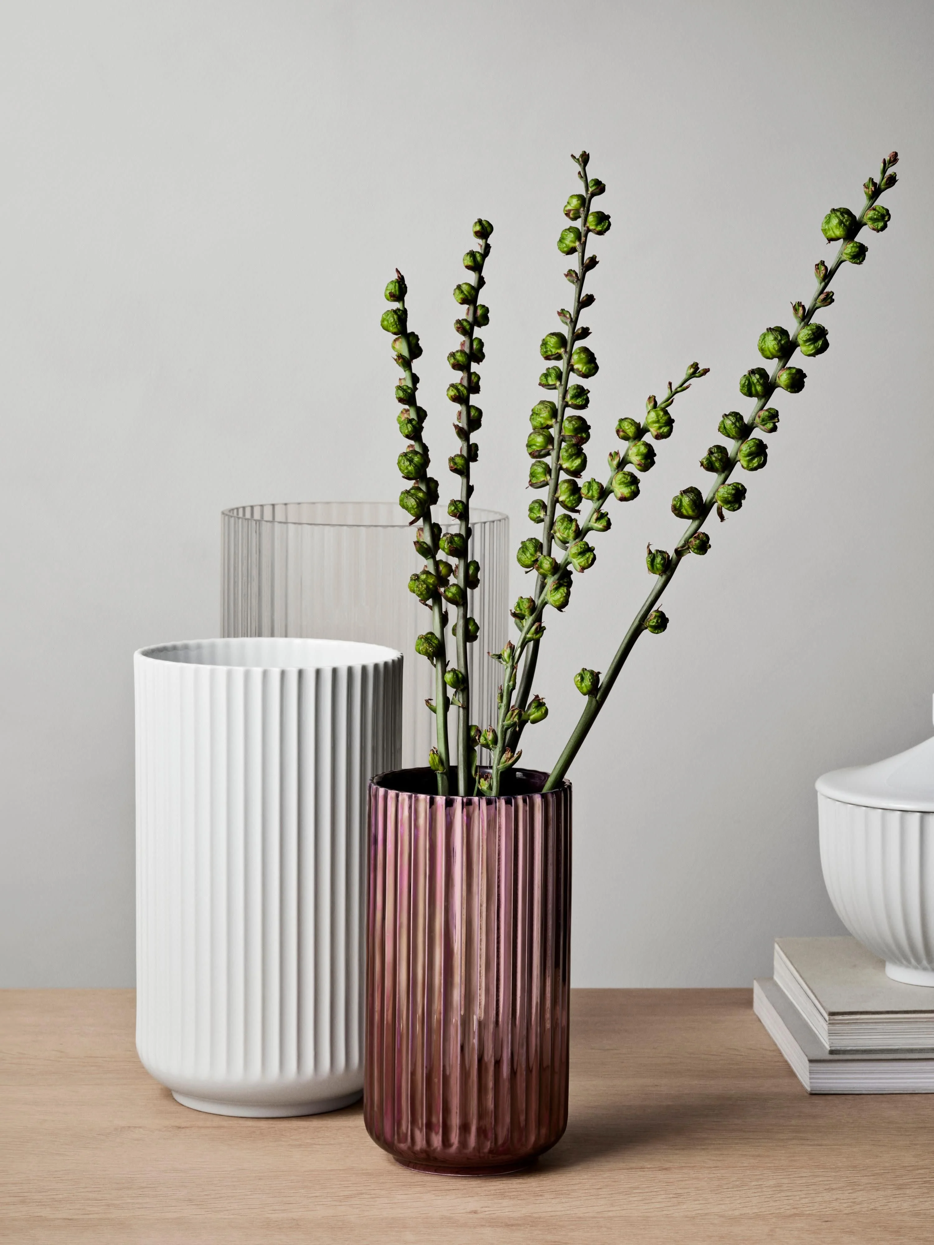 Porseleinen vaas Lyngby, H 25 cm