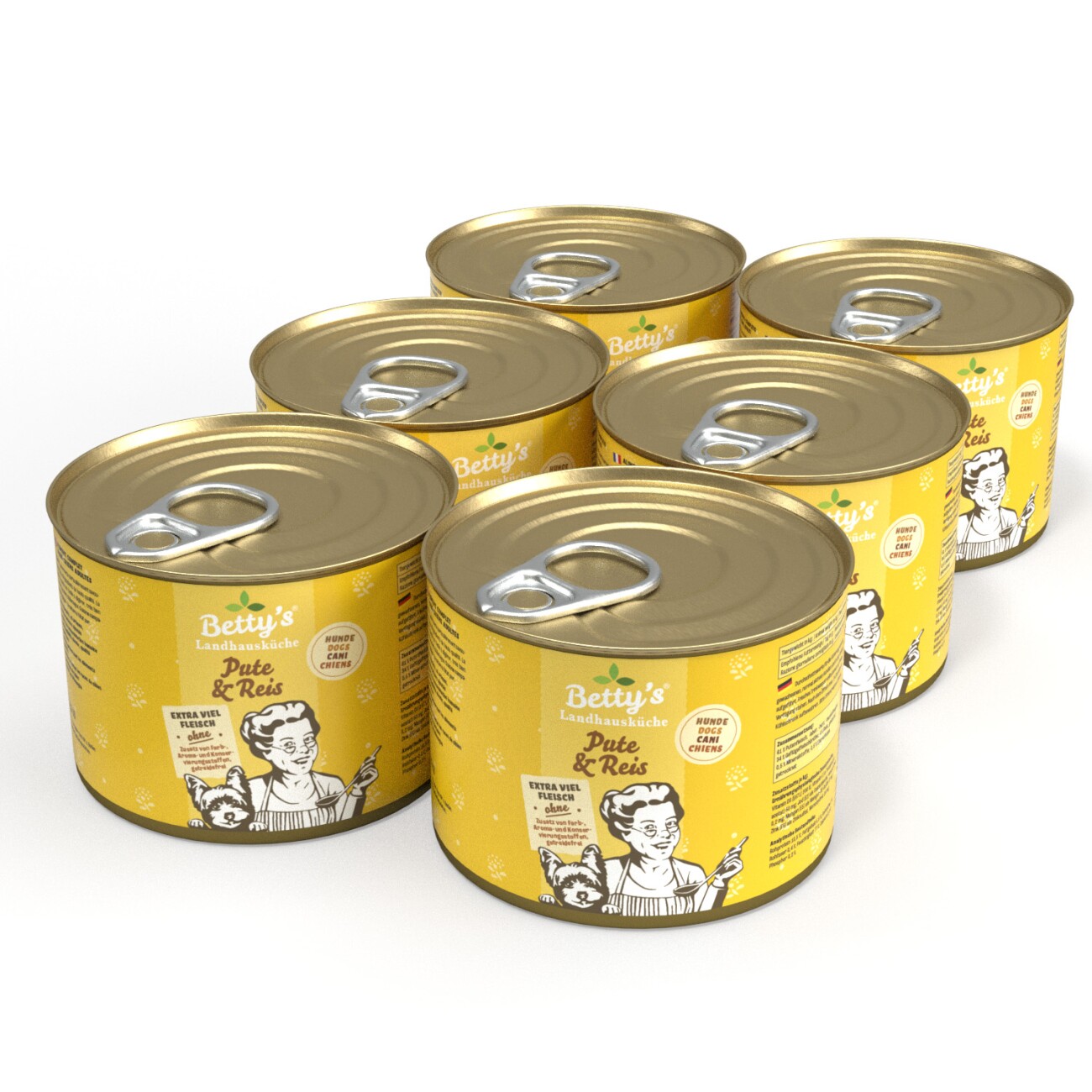 Betty's Landhausküche Pute & Reis 6x200 g