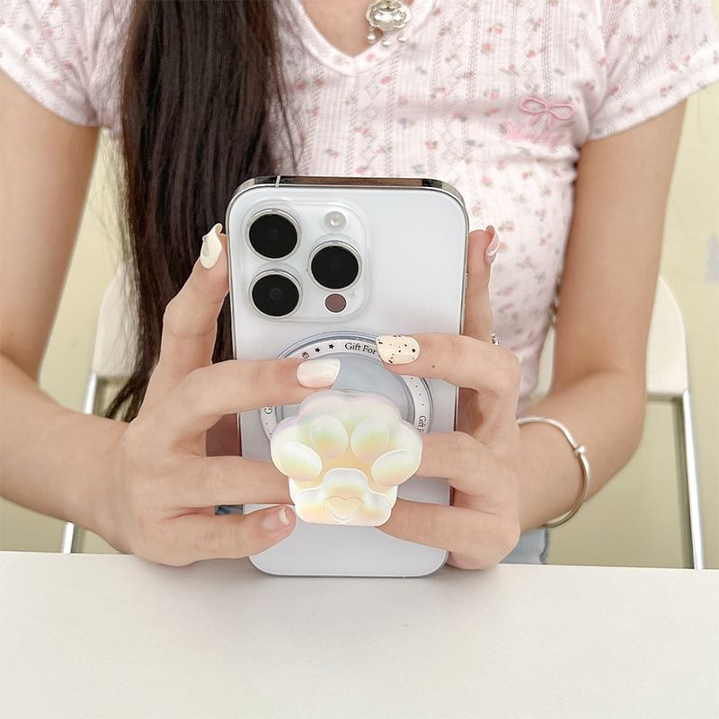 Karnemelk - Opvouwbare telefoonhouder met voetafdruk (verschillende ontwerpen)