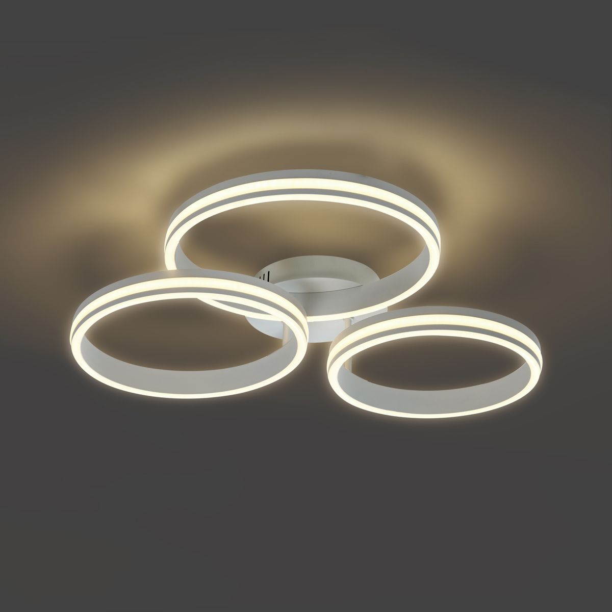 Plafondlamp wit incl. LED 3-staps dimbaar 3-lichts - Navara