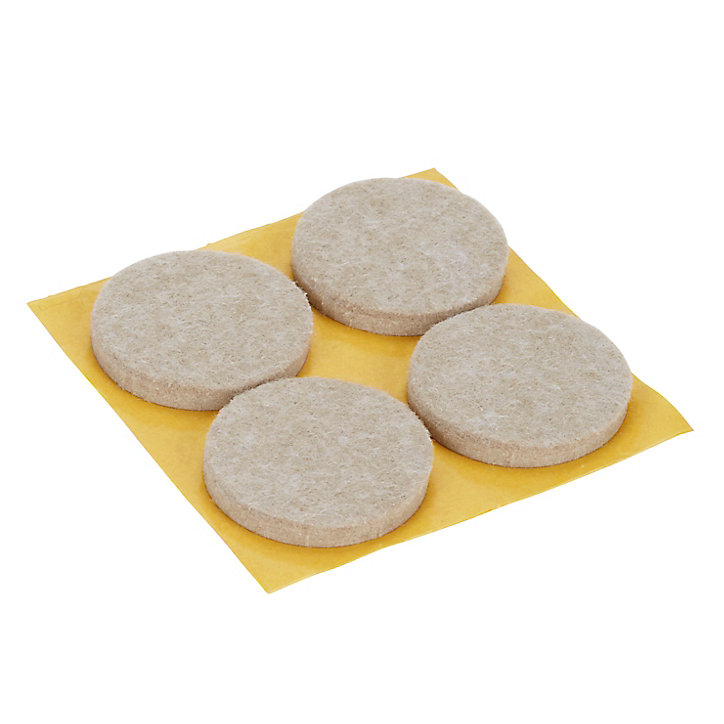 Patin en feutre auto-adhésifs Diall 34 mm x 4, beige