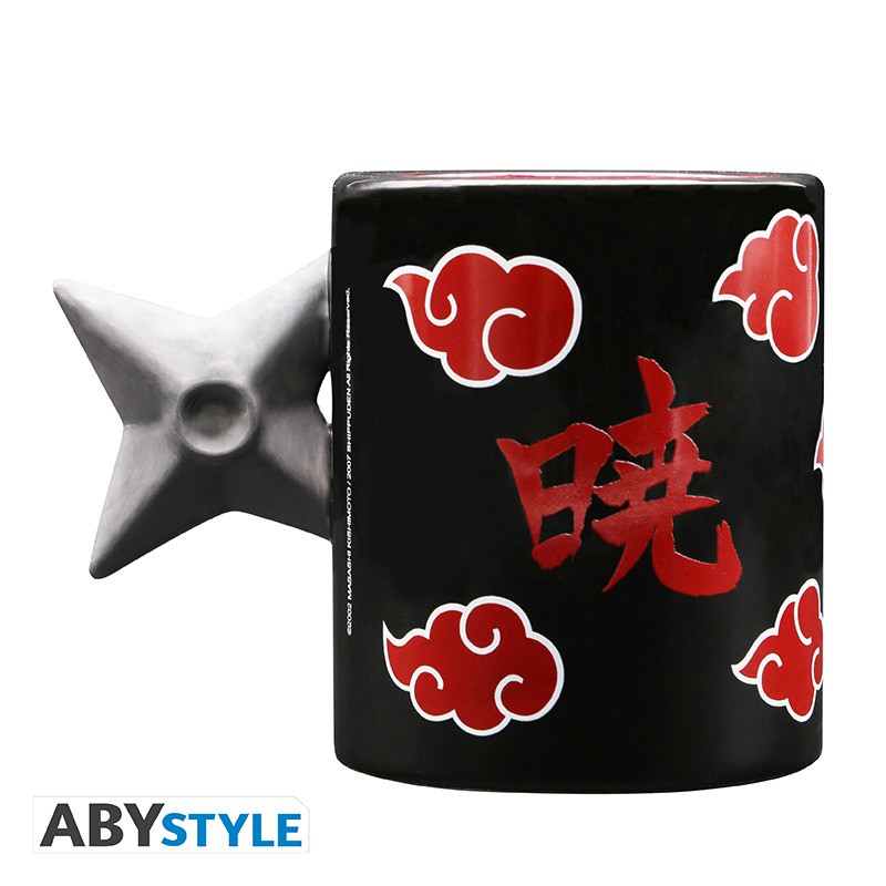 NARUTO SHIPPUDEN - 3D Handle Mug - Akatsuki Shuriken x2