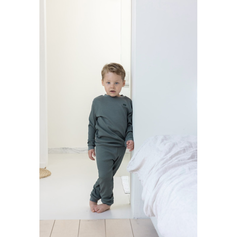 Feetje pyjama kids wafel Family Edition Zeegroen