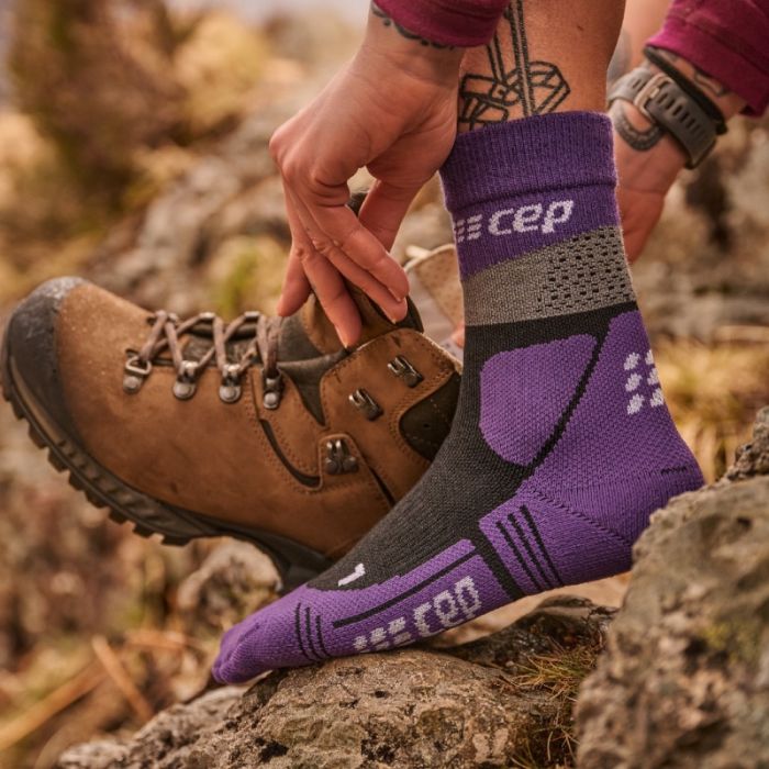 CEP Dame Strømper Max Cushion Hiking Socks Mid-Cut Lilla