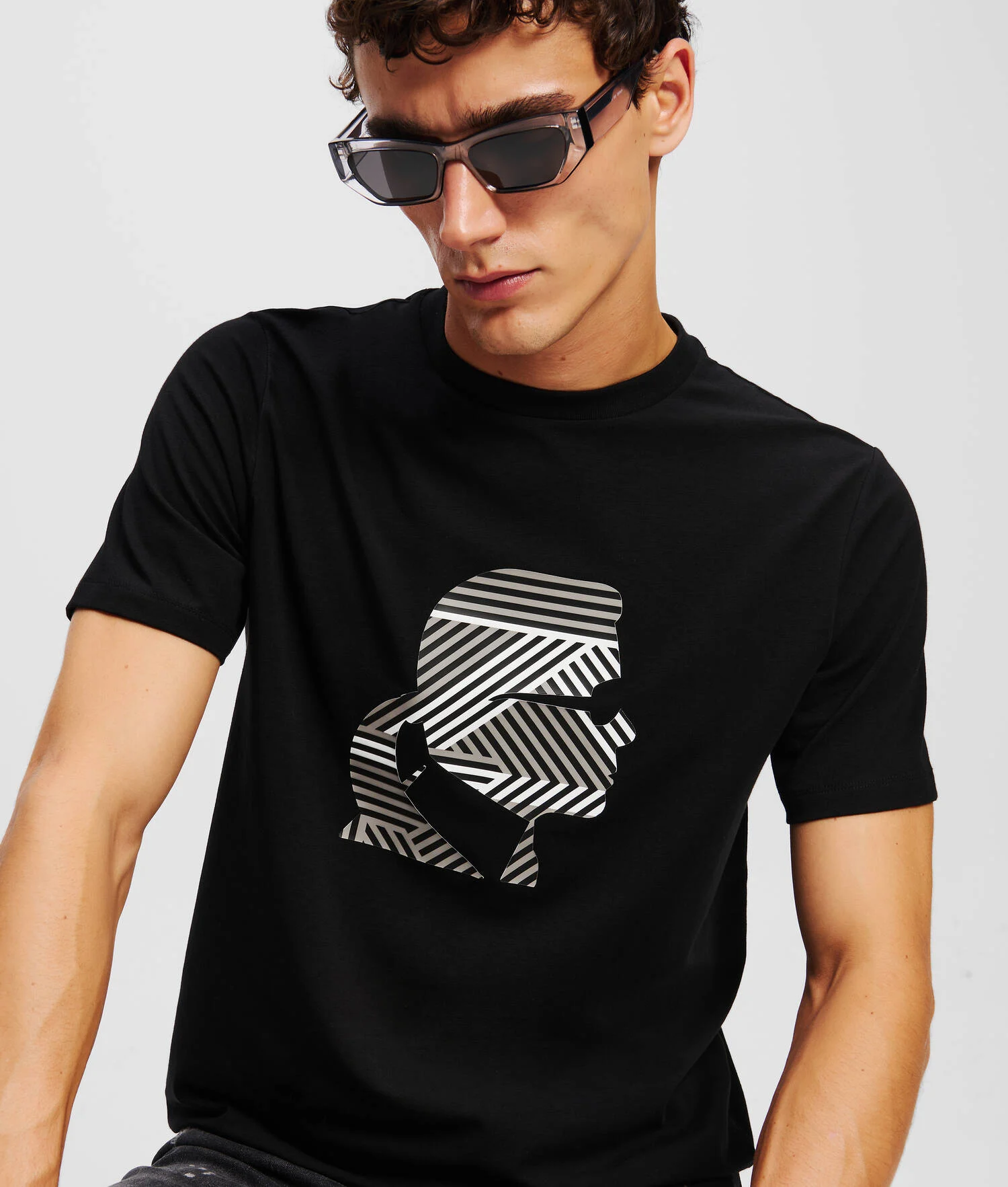 T-SHIRT IMPRIMÉ KARL - Noir