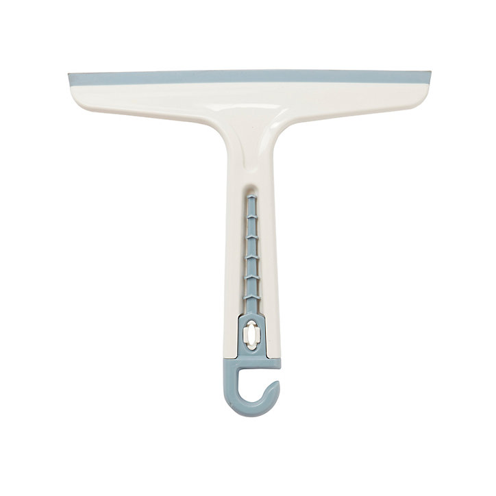 Raclette de douche avec goupillon coloris bleu largeur 220 mm