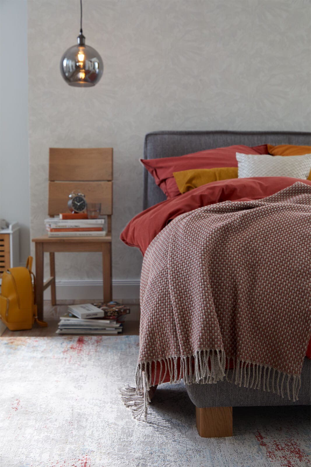 MONDO Wohndecke EMNA 150 x 200 cm rosa/beige