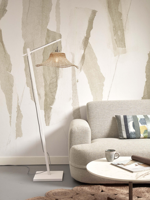 Good&Mojo Ibiza vloerlamp small wit/naturel