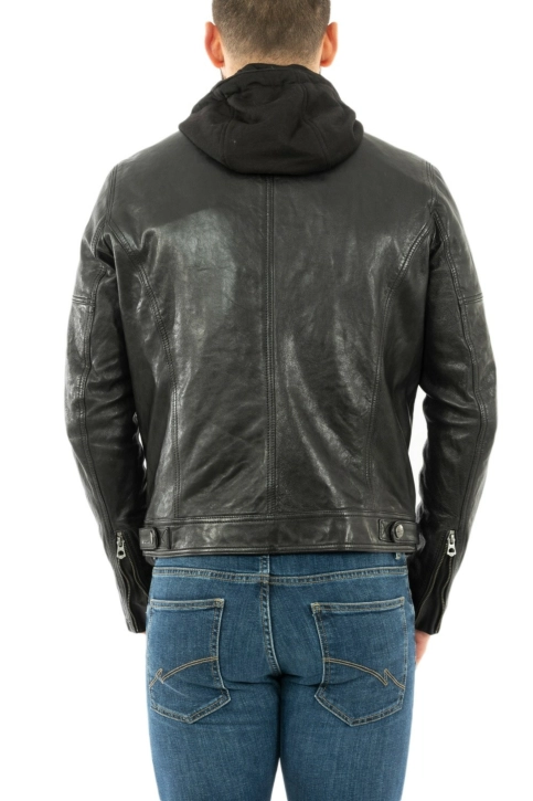 Blousons cuir daytona bishop black