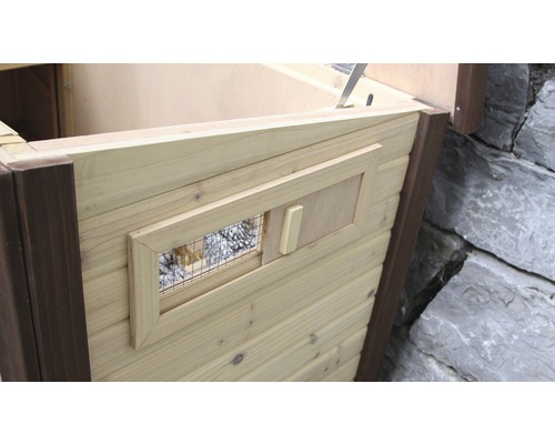 KERBL NoFrost Thermo verwarmd kippenhok, 146x74x82 cm, gelakt