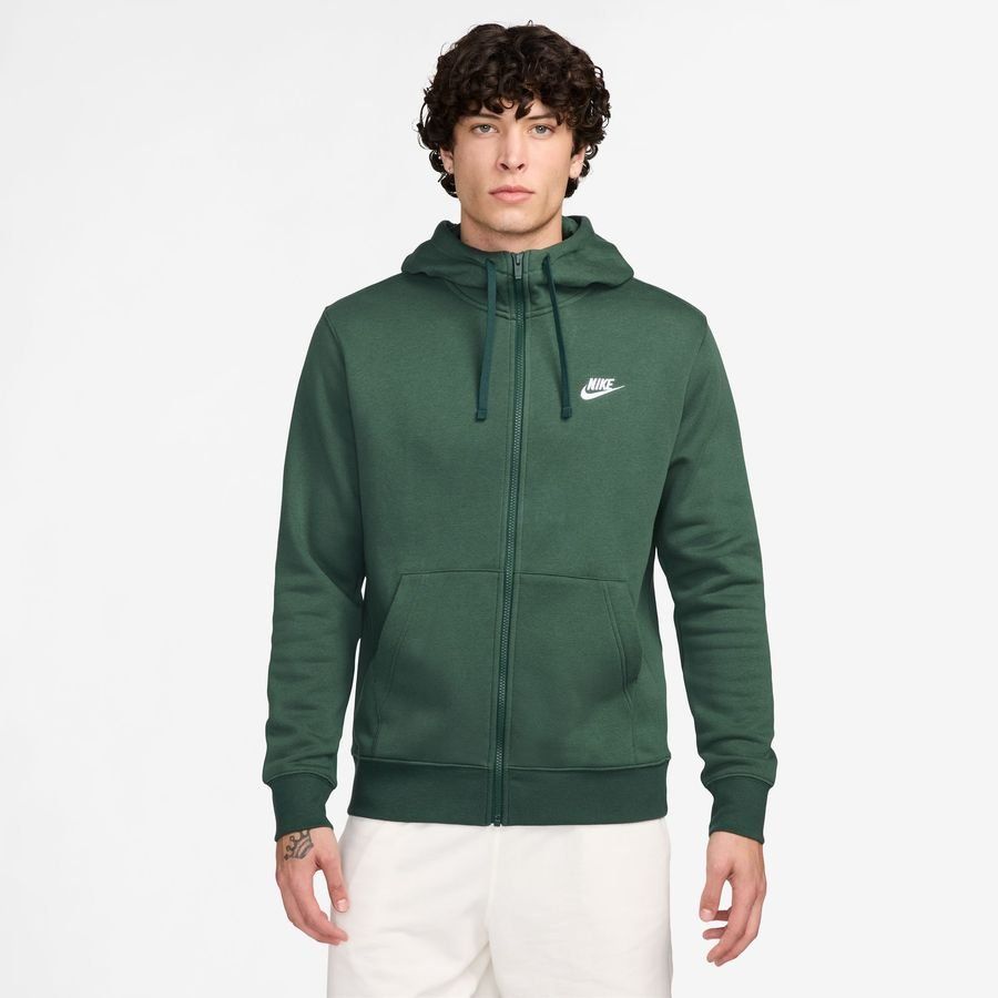 Nike Sweat à Capuche NSW Club - Vert/Blanc