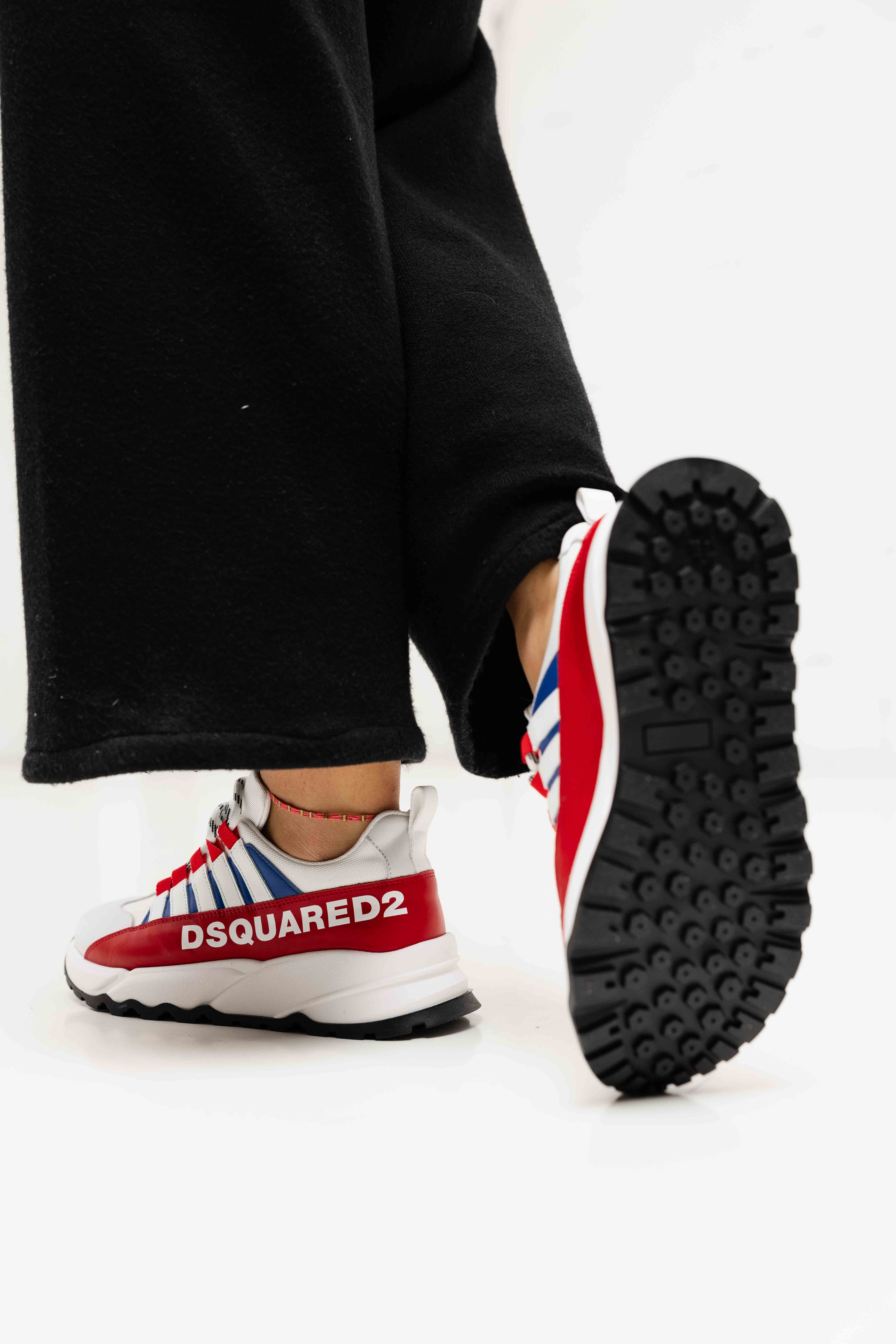 Dsquared2 80197 02 Sneakers Dames Wit/Rood