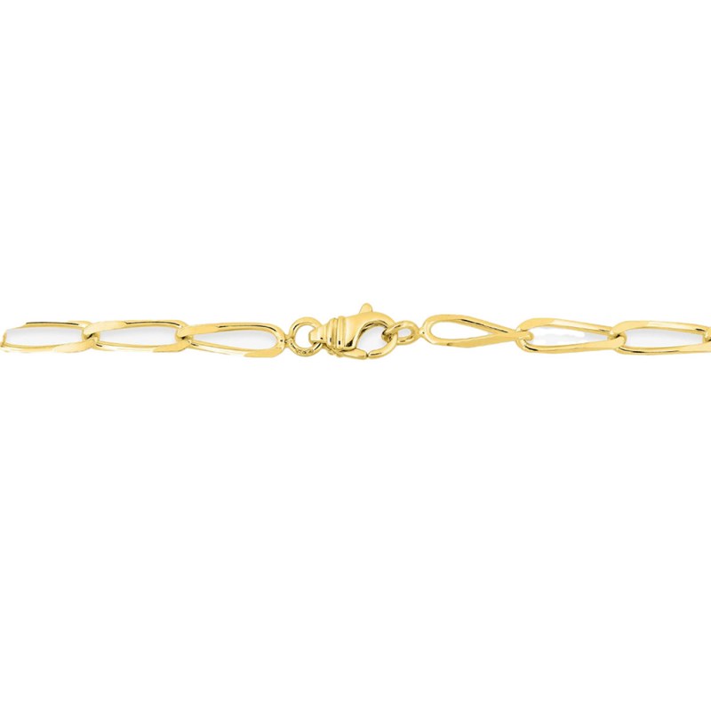Bracelet Mixte 18 cm  - Cheval - Or 18 Carats - Largeur  3 mm