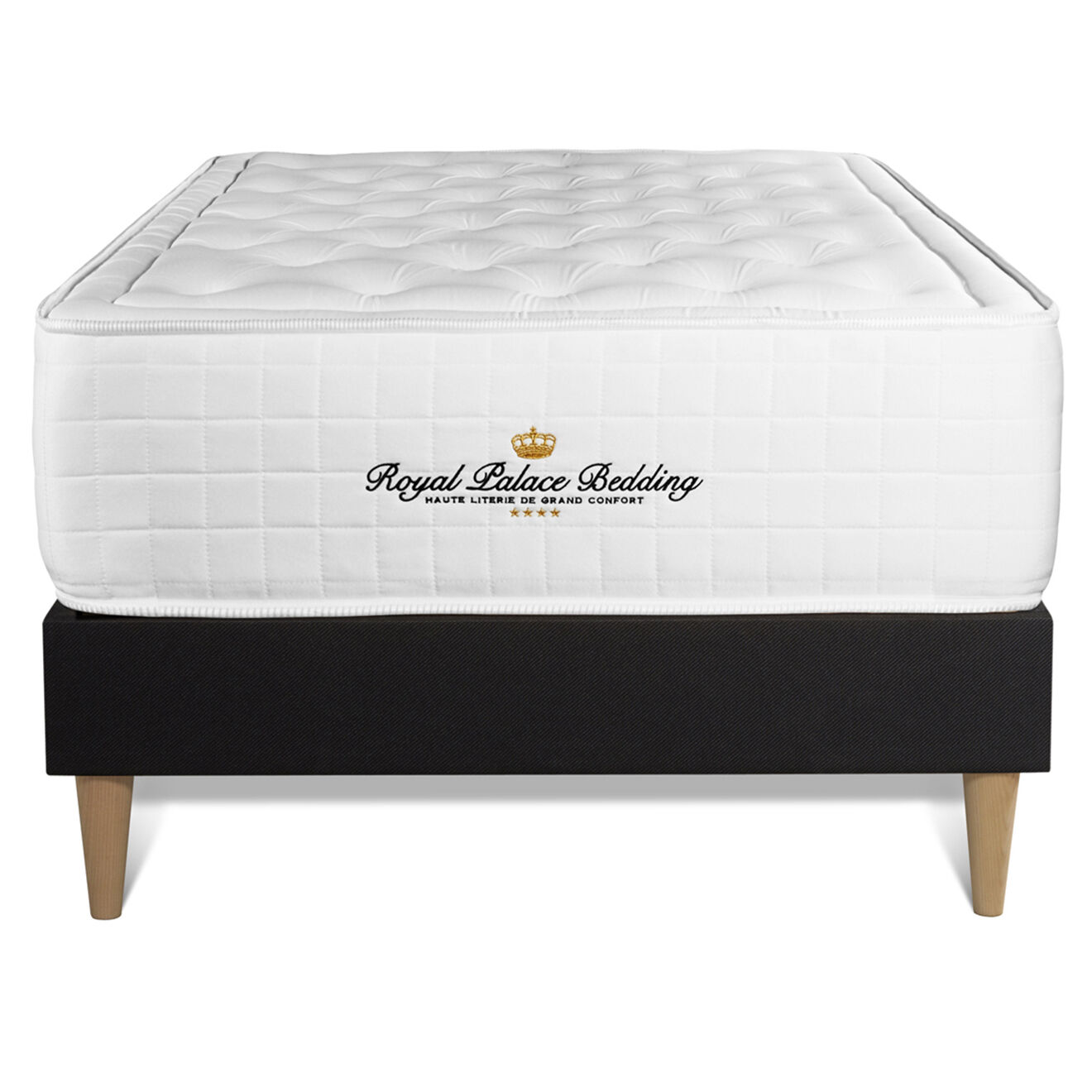 Royal Palace Bedding Ensemble matelas à mémoire de forme & sommier Buckingham noir - 90x200 cm