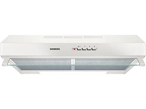 Siemens iQ100 LU63LCC20 - Hætte - standard - bredde: 60 cm - dybde: 48.2 cm - udsugning & recirculation - med intern motor - hvid
