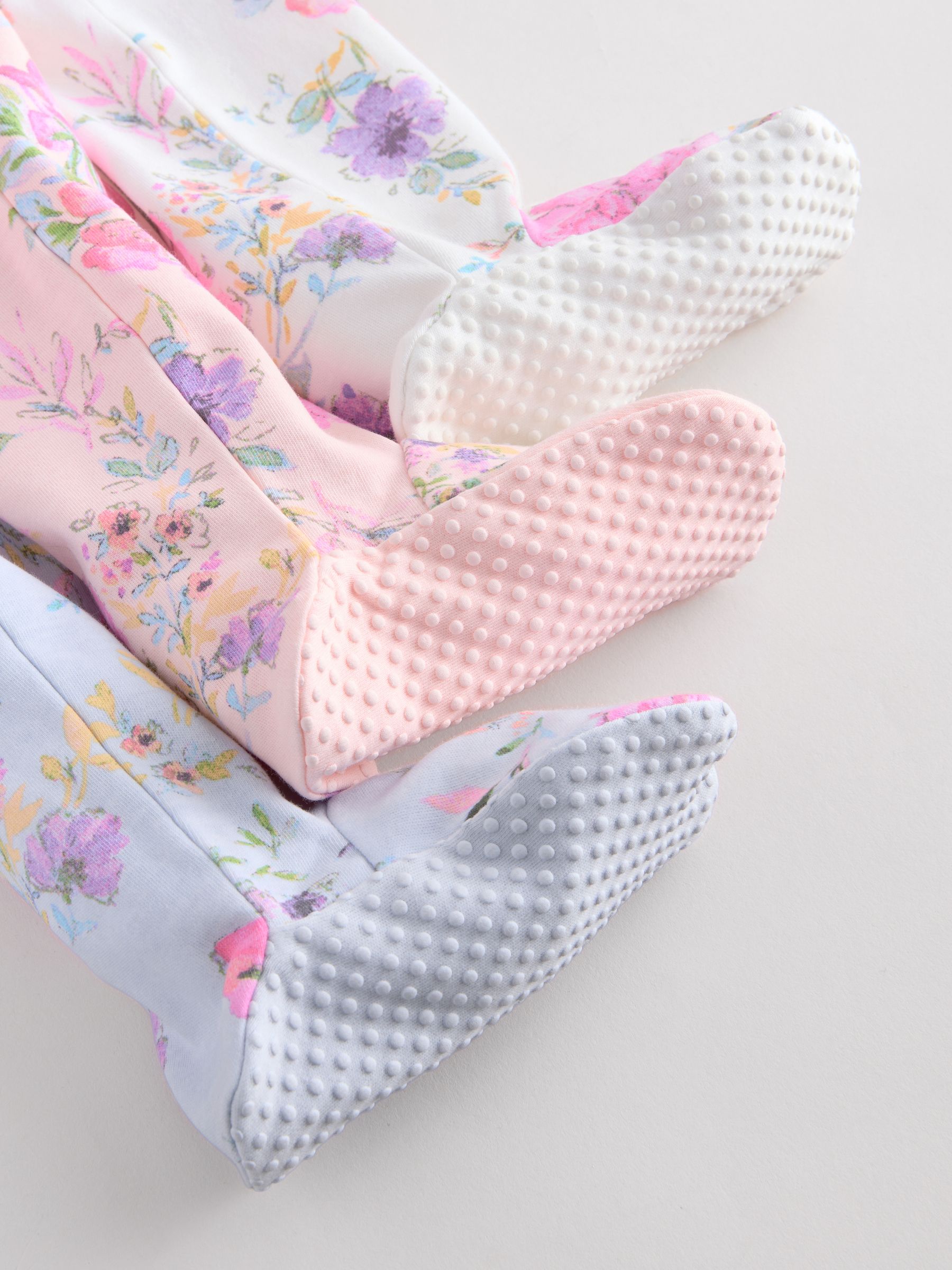 Roze - 3 Pack Baby-pyjama's met tweewegrits (0mnd -2jr)