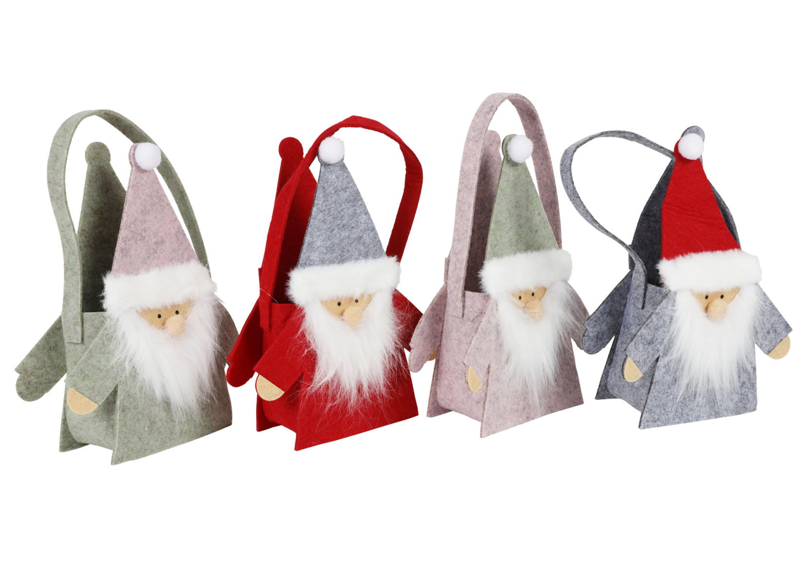 Weihnachtsdeko Filz-Tasche Santa 20x30x7,5cm