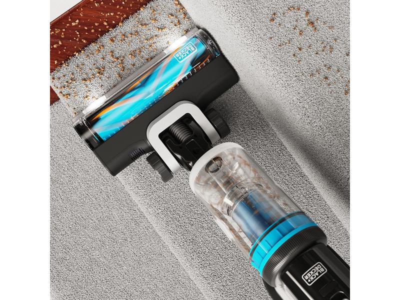 BLACK DECKER Akku-Hand- und Stielsauger BHFEB520D1 Grau/Sch Kabelloser Staubsauger mit Lichtstrahl-Stauberkennung