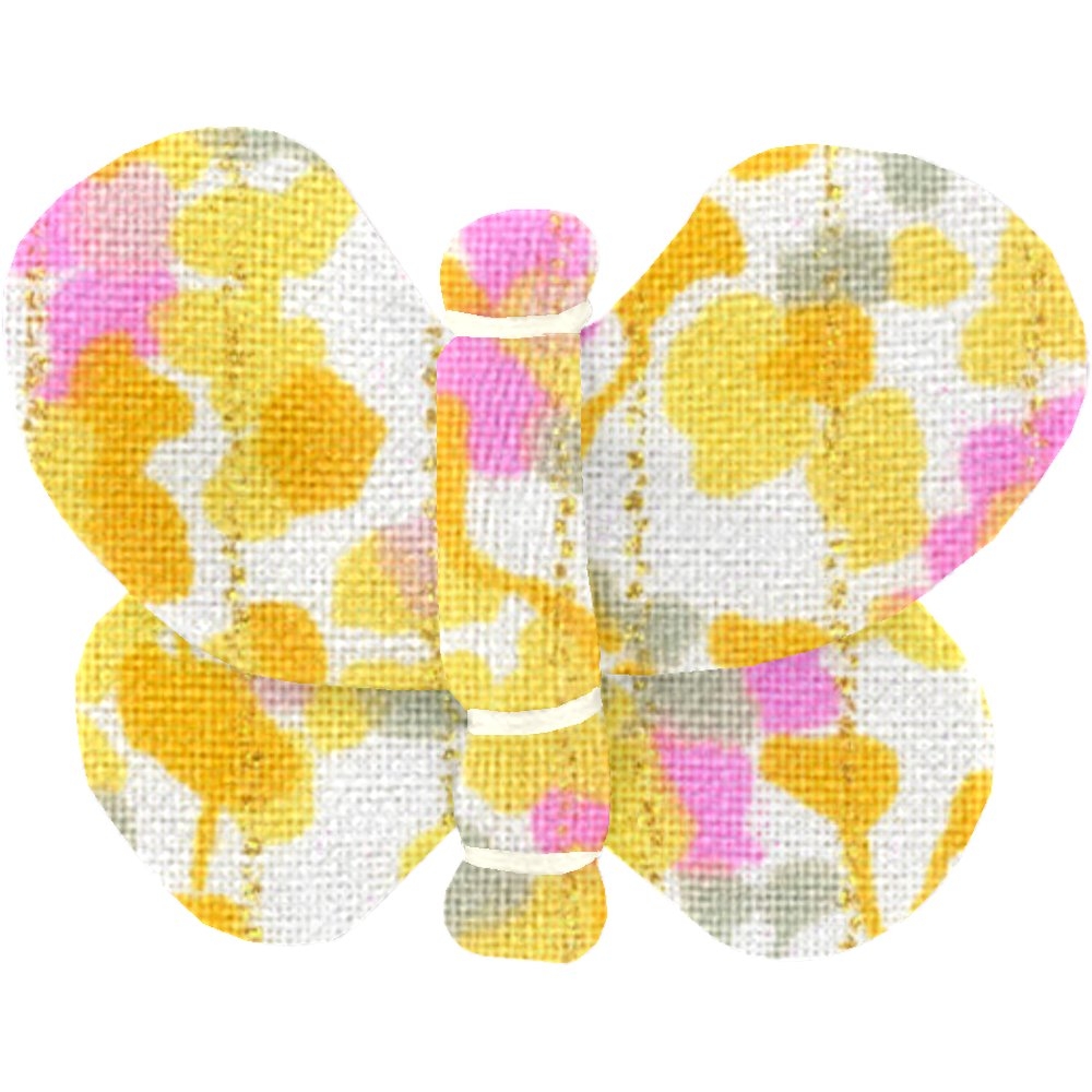 Barrette Petit Papillon Mimosa Jaune Rose