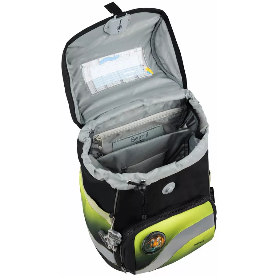 Belmil Schulranzen Premium Smarty Plus Set 5-teilig Black Green