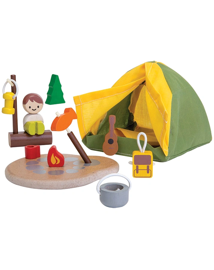 Spielwelt CAMPING 14-teilig aus Holz