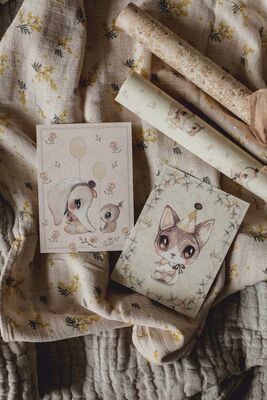 Mrs Mighetto Invitasjonskort, Ellie and Meow 2-pack