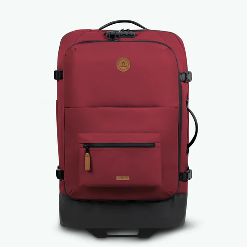 Valise souple 2 roues medium Sibiu bordeaux