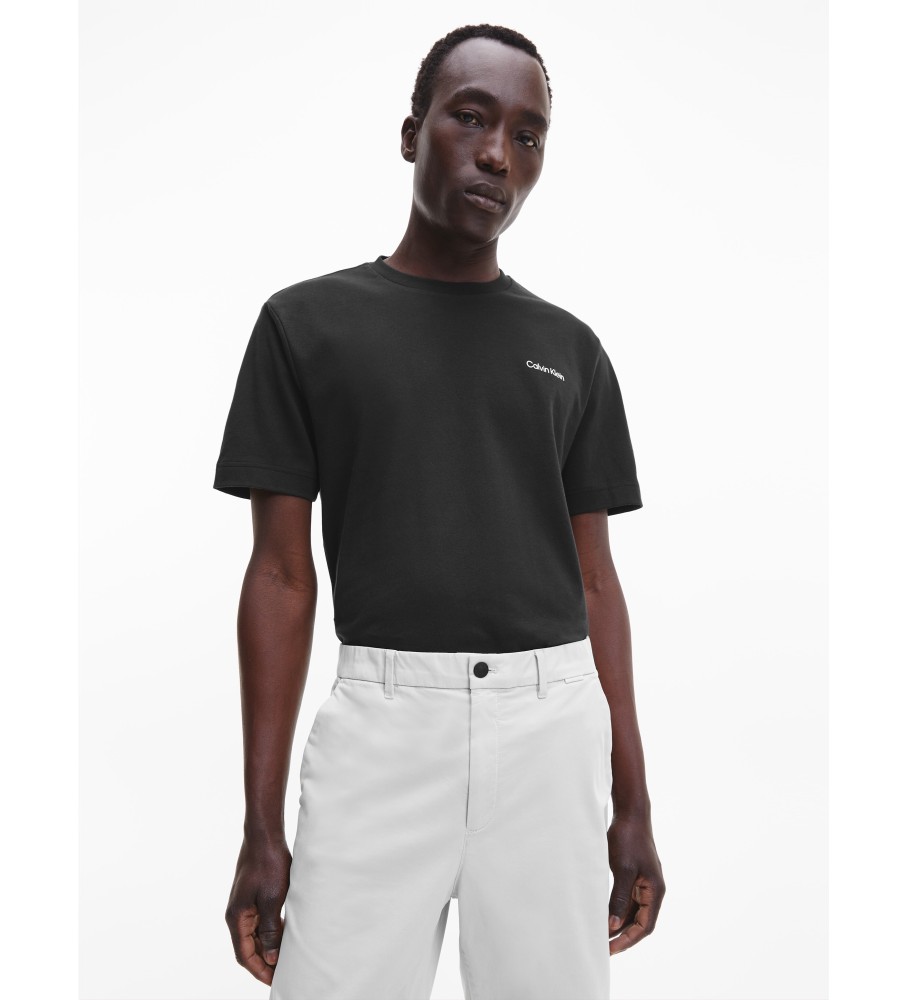 Camiseta Calvin Klein preta de algodão orgânico