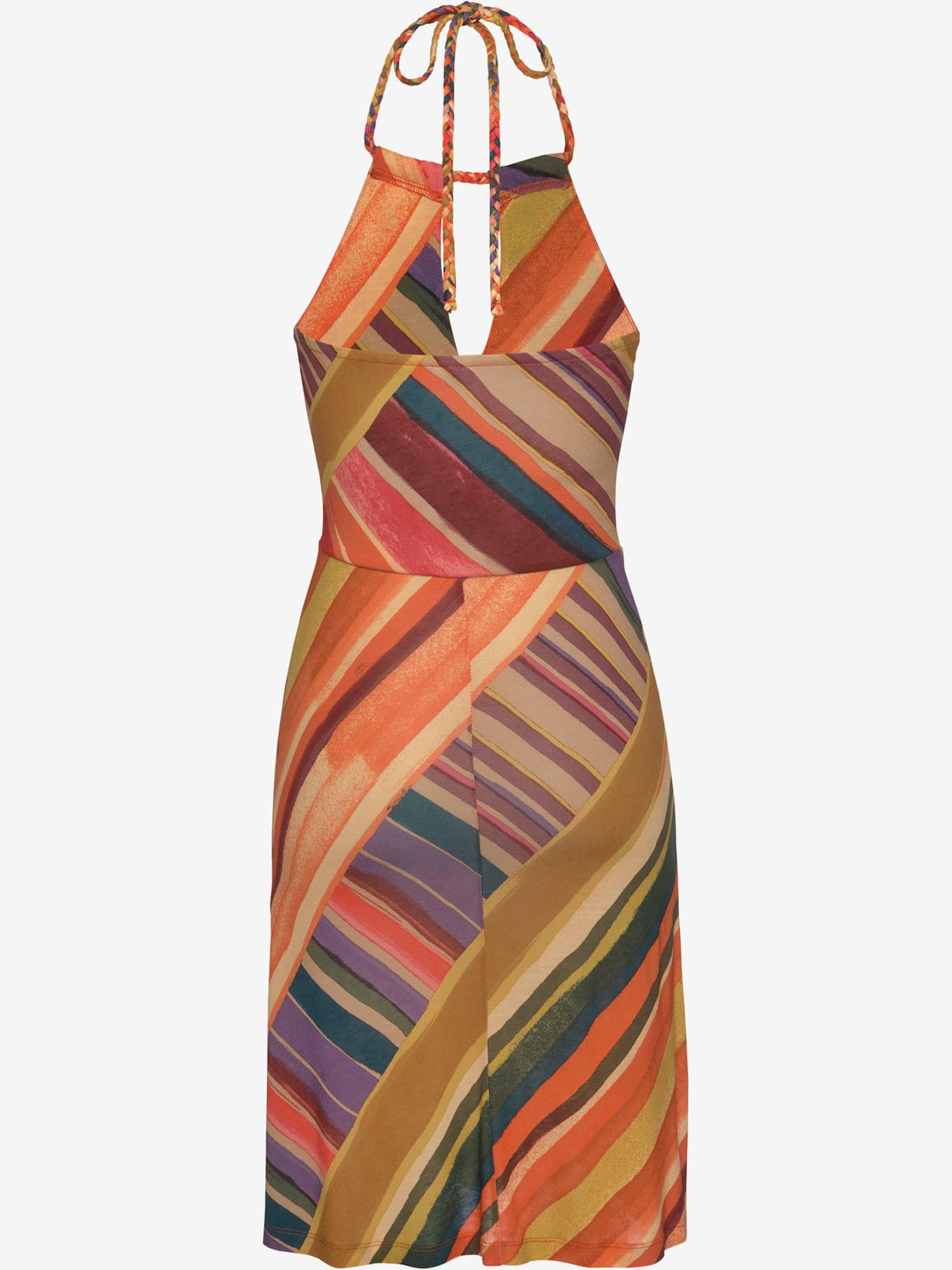 Robe dos-nu bretelles tressées