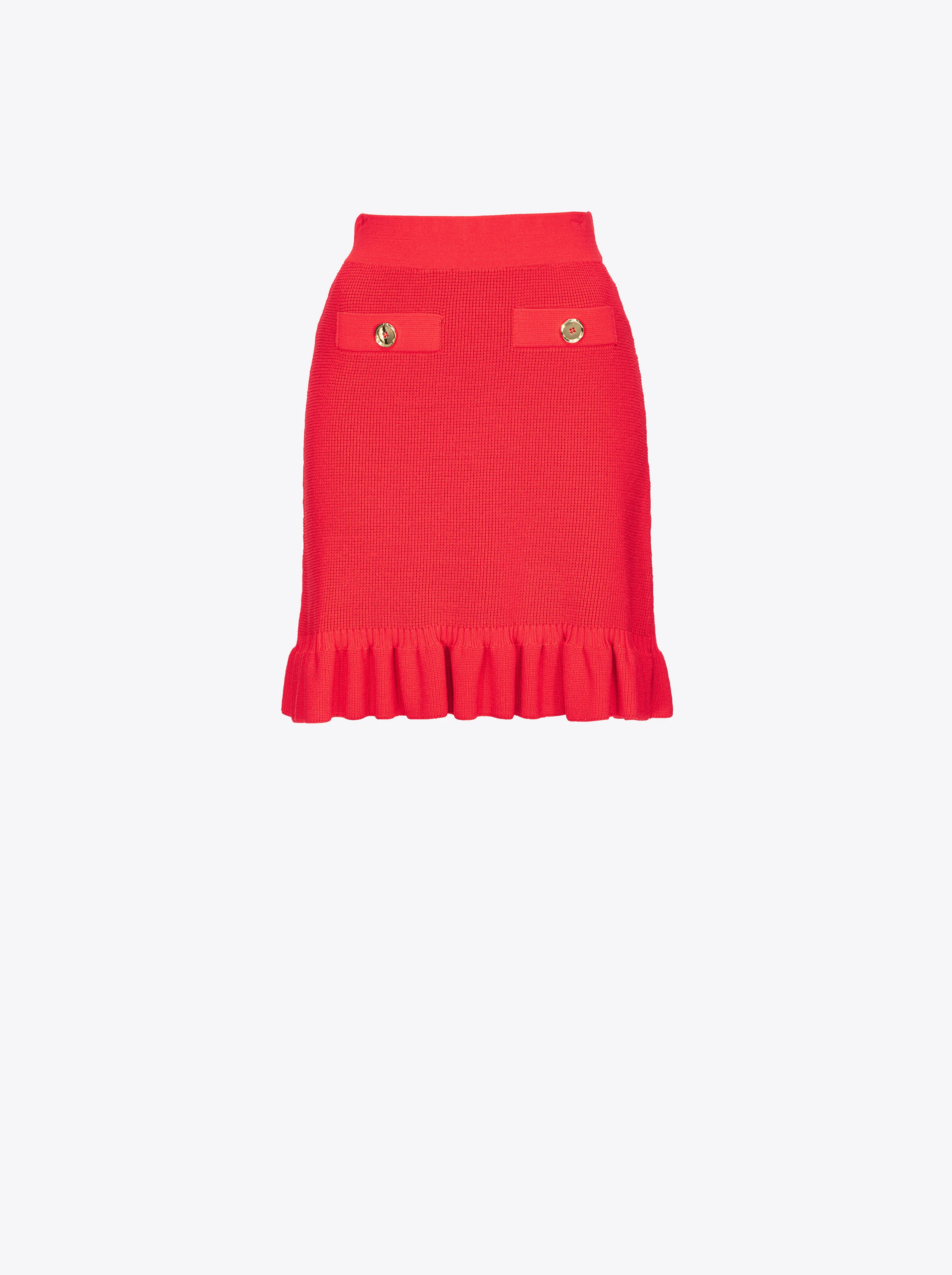 Mini-jupe volantée | Rouge