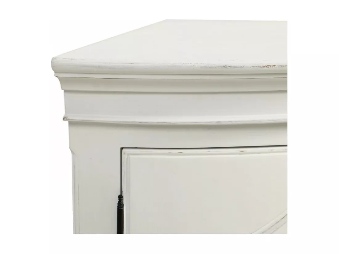 Encoignure Basse Bois-MDF Blanc - Romance Interior's