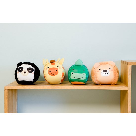 Les Dooballs - set de 4 balles doudous   jungle        de               Little Big Friends