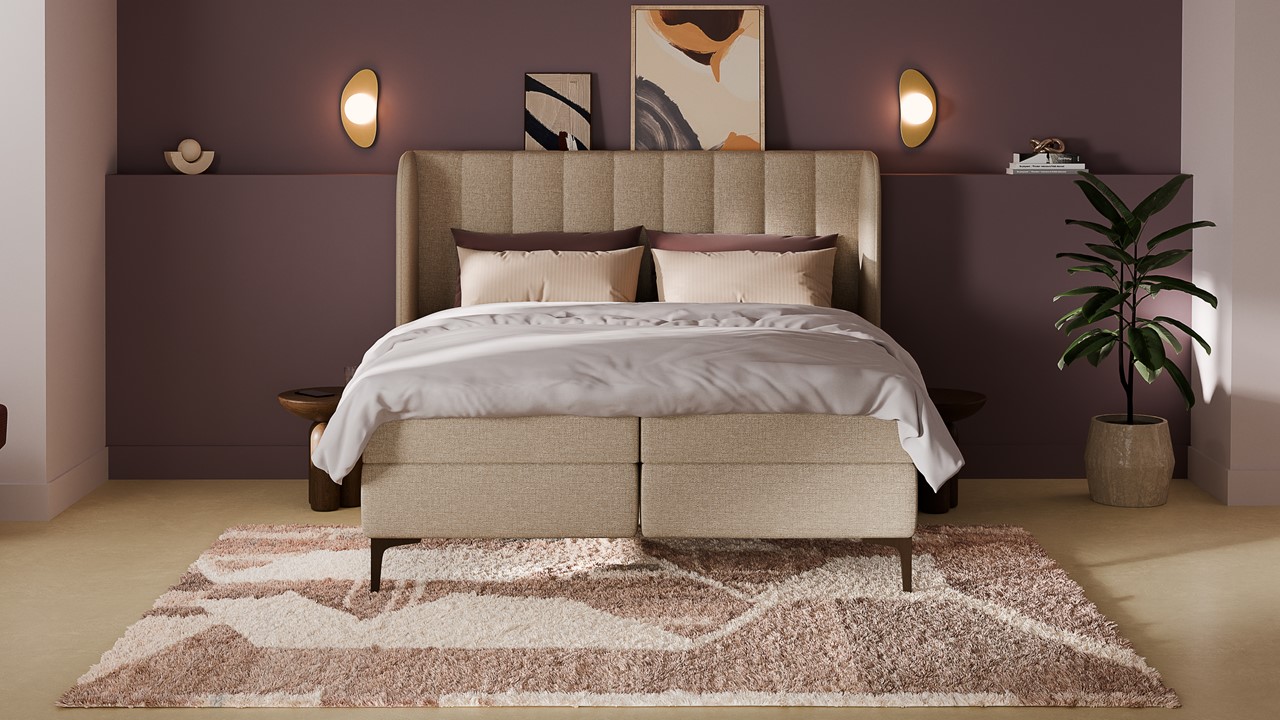 Boxspring Ivory - Linen touch beige