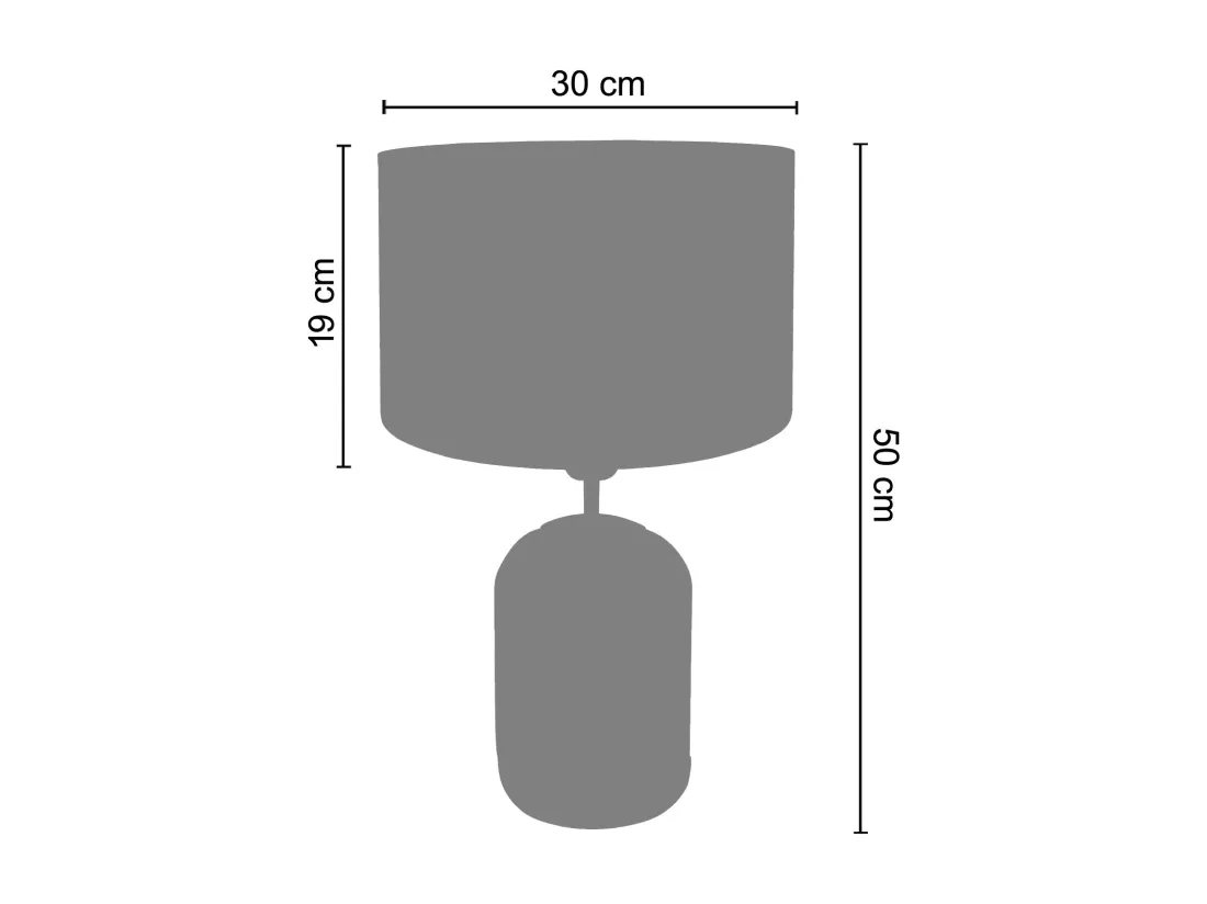 Lampe de chevet cylindre bois,verre,transparent,paille 50 cm.