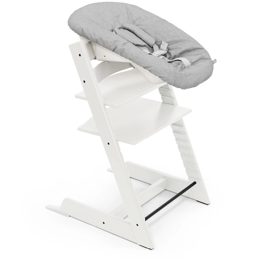 STOKKE® Tripp Trapp® Hochstuhl Buche weiß inkl. Newborn Set™ Grey