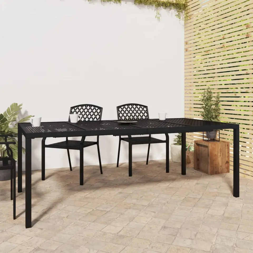 vidaXL - Tuintafel - Antraciet - Staal - 200 x 100 x 72 cm