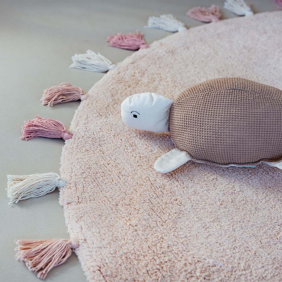 tapis petit vloerkleed sara - roze - 130x130 cm