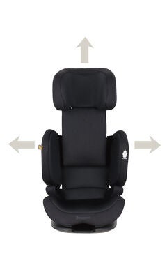 Beemoo Recline i-Size Beltestol, Black Mesh