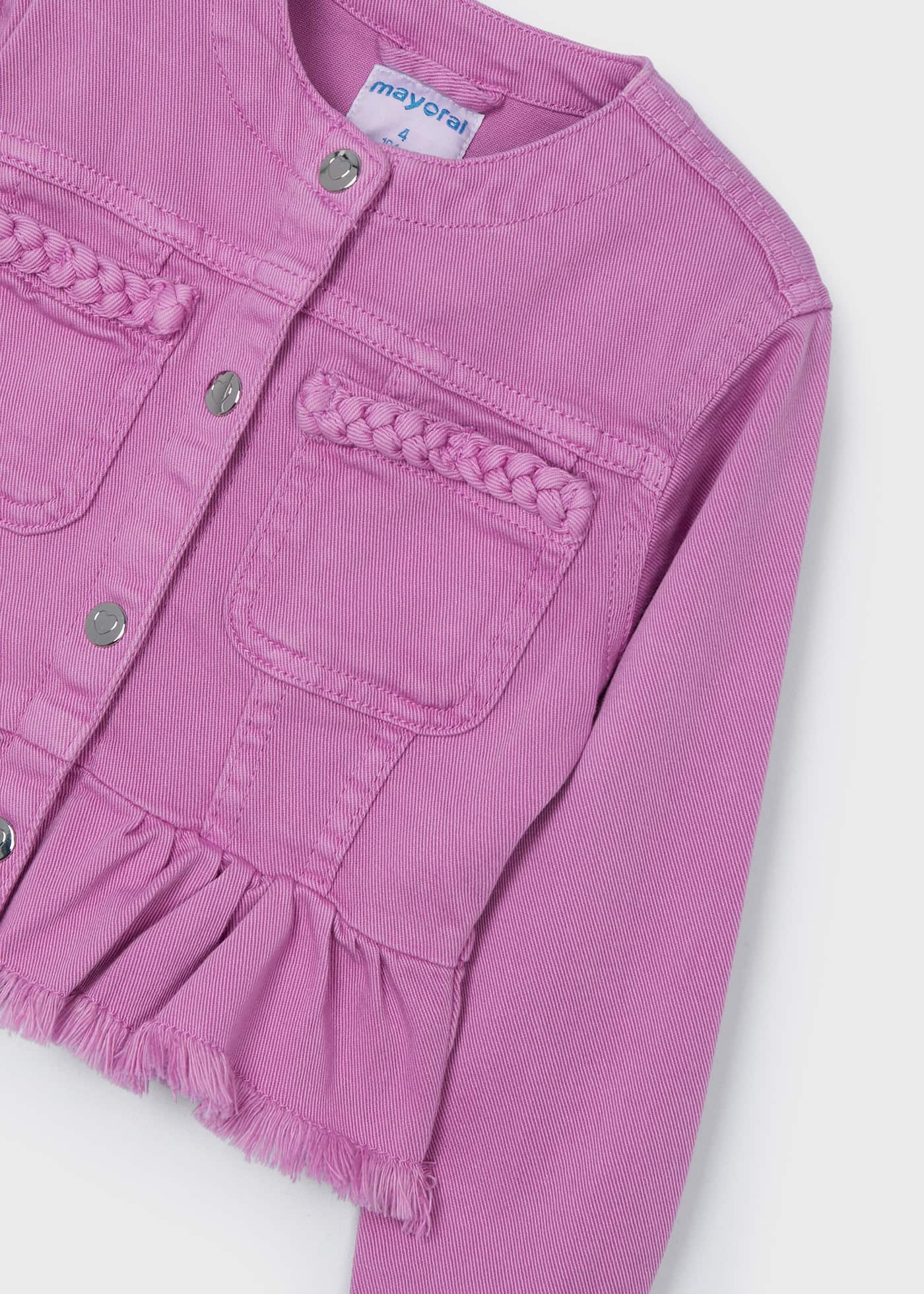 Jaqueta feminina Better Cotton com babados, Apple